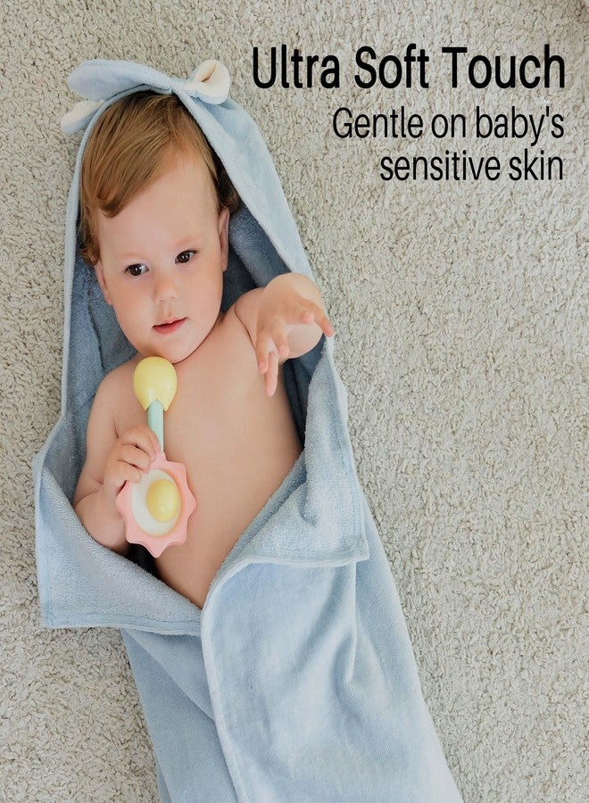 فيفي لاند مناشف أطفال بغطاء رأس من فيفيلاند، عبوة من قطعتين، مناشف استحمام ناعمة للأطفال مصنوعة من القطن بنسبة 100% مع غطاء رأس، سميكة للغاية وذات قدرة امتصاص عالية، ضرورية للأطفال حديثي الولادة والأطفال والرضع - بنين وبنات (فيل أزرق وكوالا) - Image 3